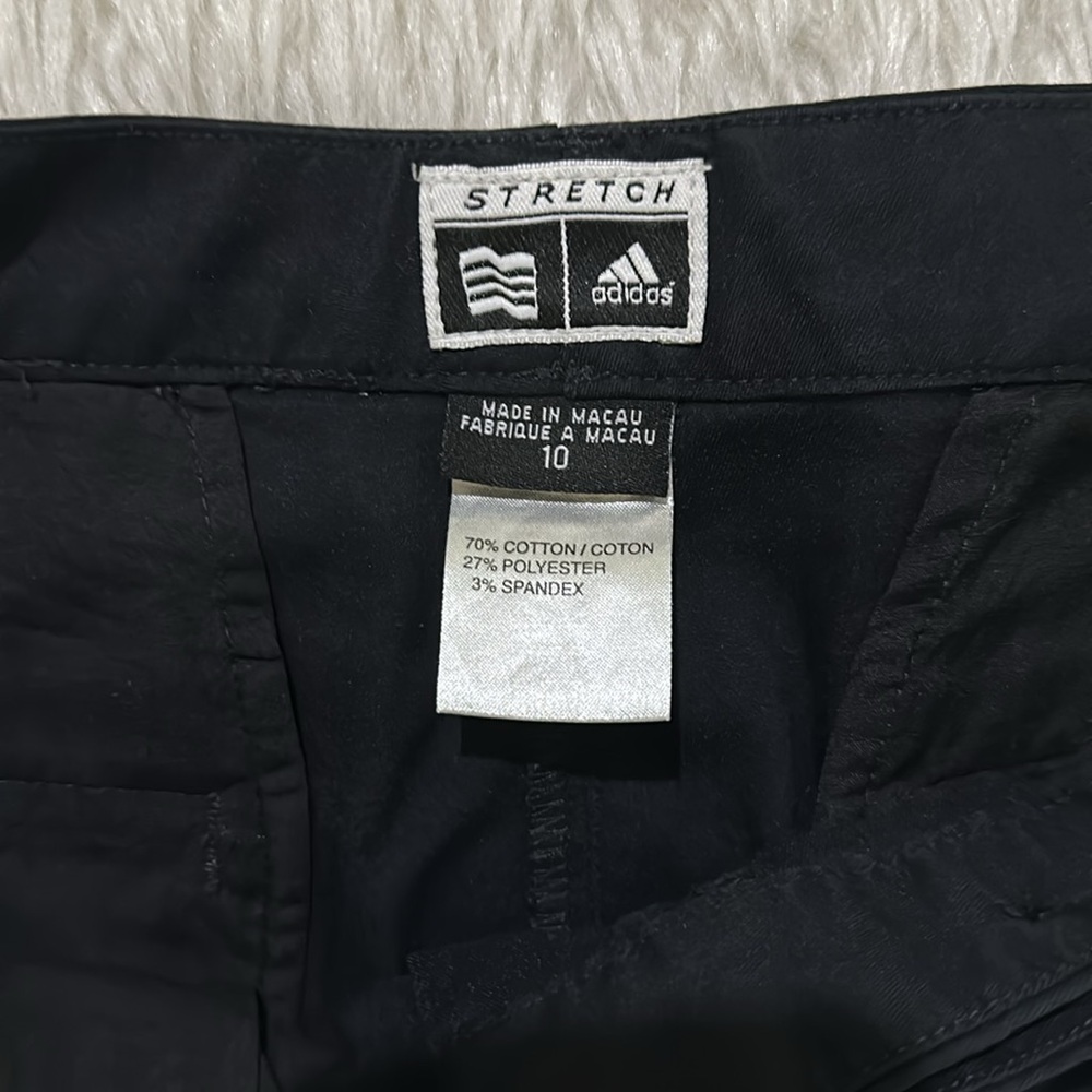 Adidas black capris golf pants size 10 - Picture 4 of 7